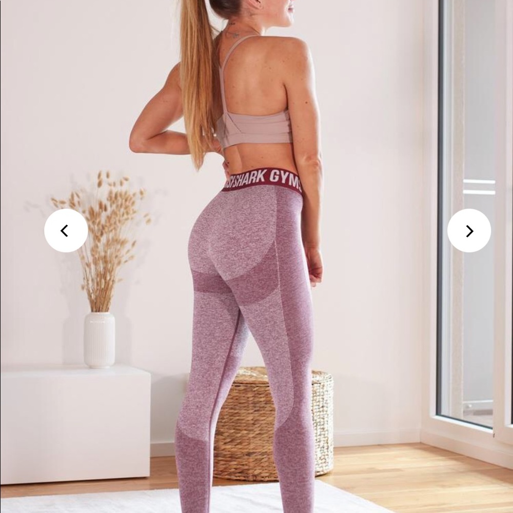 GYMSHARK flex leggings- Maroon